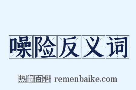 噪险反义词是什么意思的图片